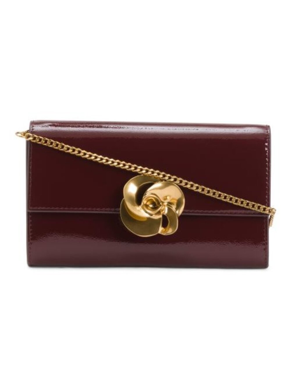 TED BAKER Made In Italy Patent Leather Kira Rose Clutch